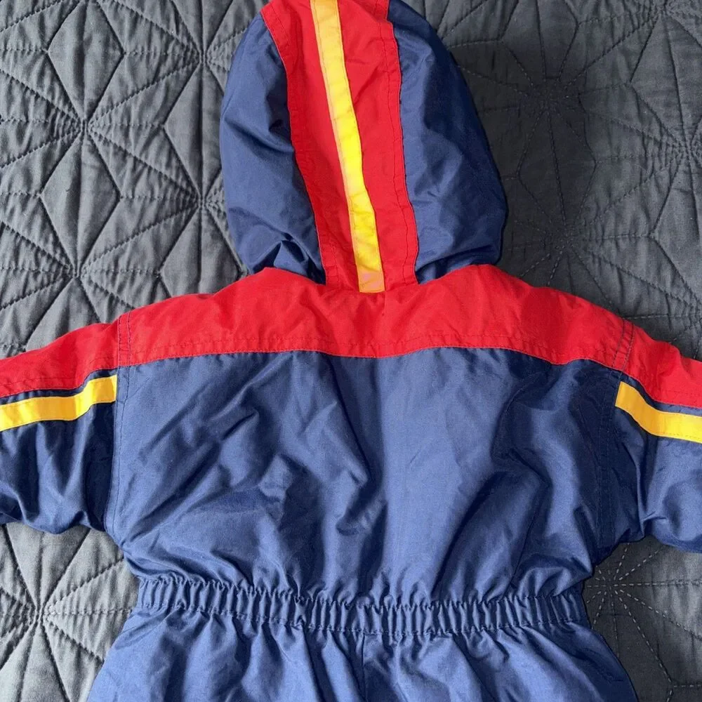 VTG 80/90s Oshkosh Baby B’gosh Snowsuit Colorblock 12m Bunting